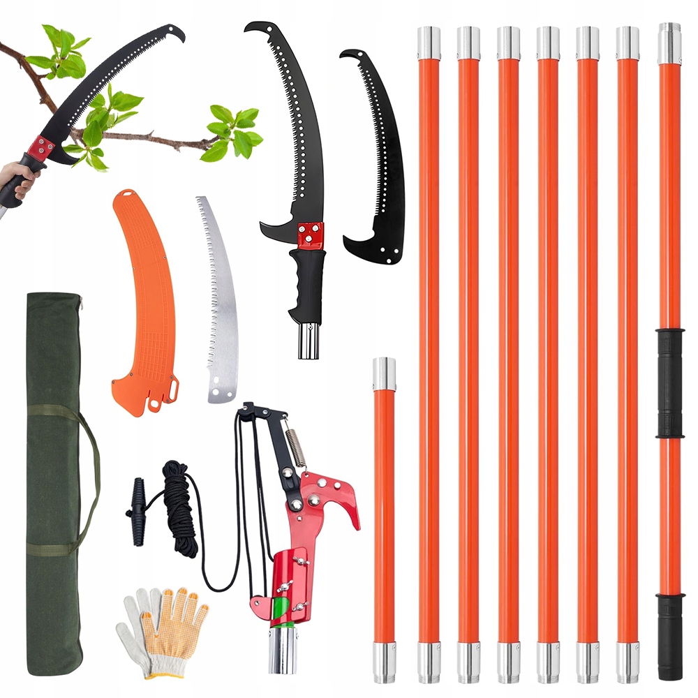 Teleskopická Ruční Pila 8 m Zahradnická Na Výložníku 200-800 cm Pro Větve