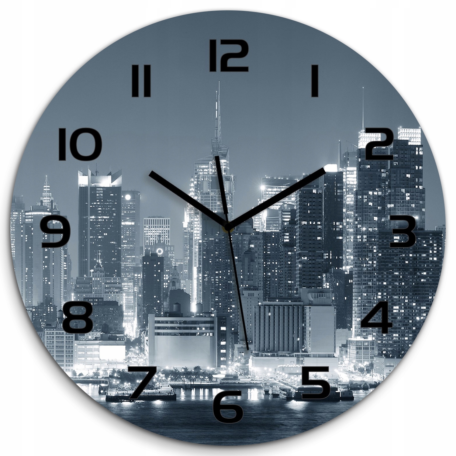 

Zegar szklany na ścianę Manhattan Nowy Jork fi 60