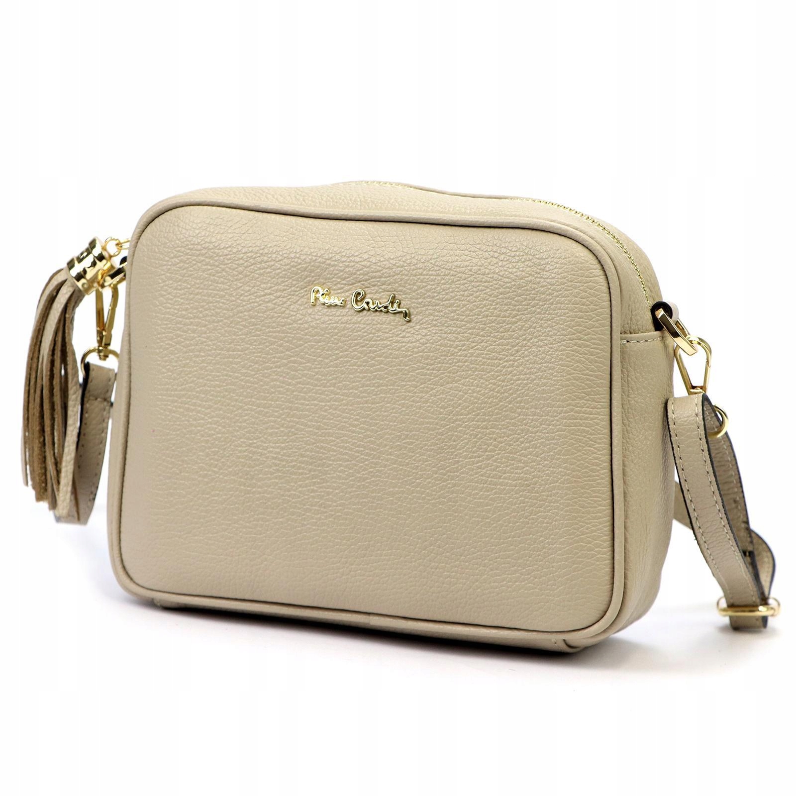 Originální Malá Kabelka S Třásněmi Z Přírodní Kůže Pierre Cardin