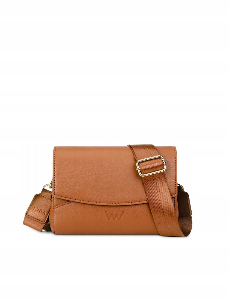 Dámská crossbody kabelka Vuch Danita Mini hnědá koženka zlatá