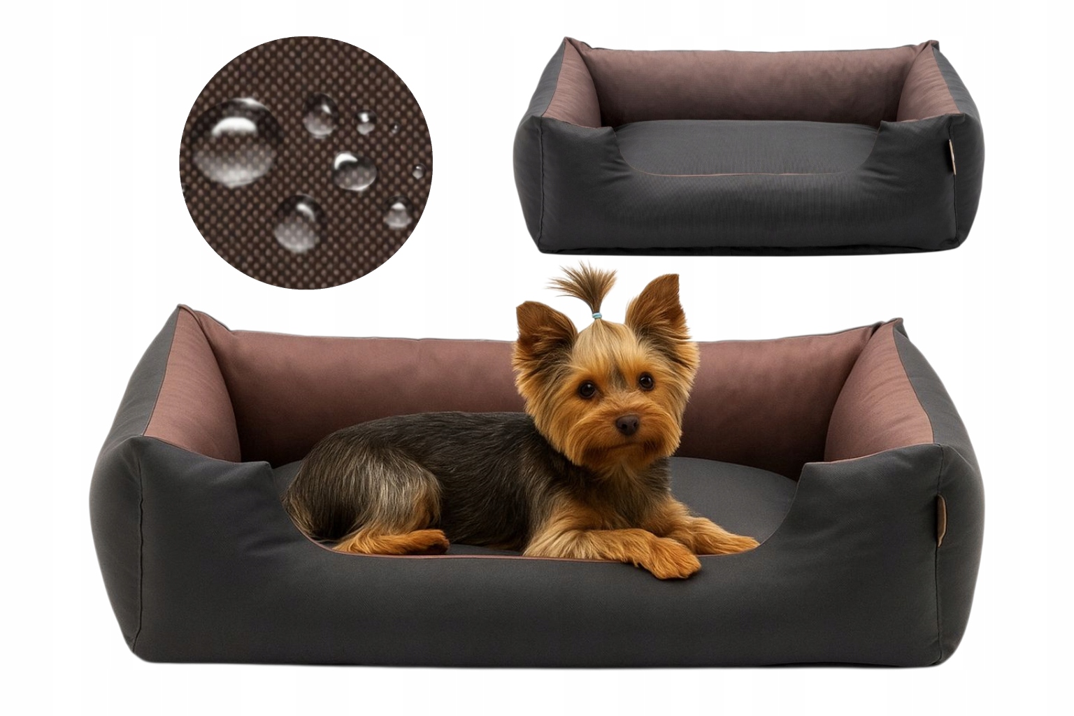 Levně Pelíšek pro psa 70x55 M matrace pohovka poduška potah pohovka Hnědá
