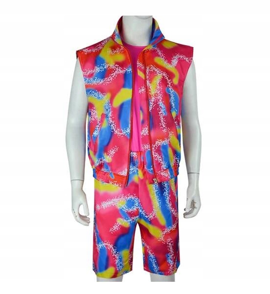 STRÓJ KEN NA ROLKACH FITNESS LATA 80 RÓŻ l Marka MixParty