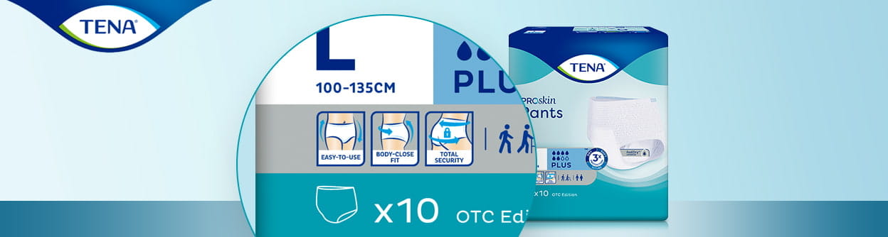 TENA Pants ProSkin Plus Majtki chłonne L - 10 szt Model Tena Pants Plus