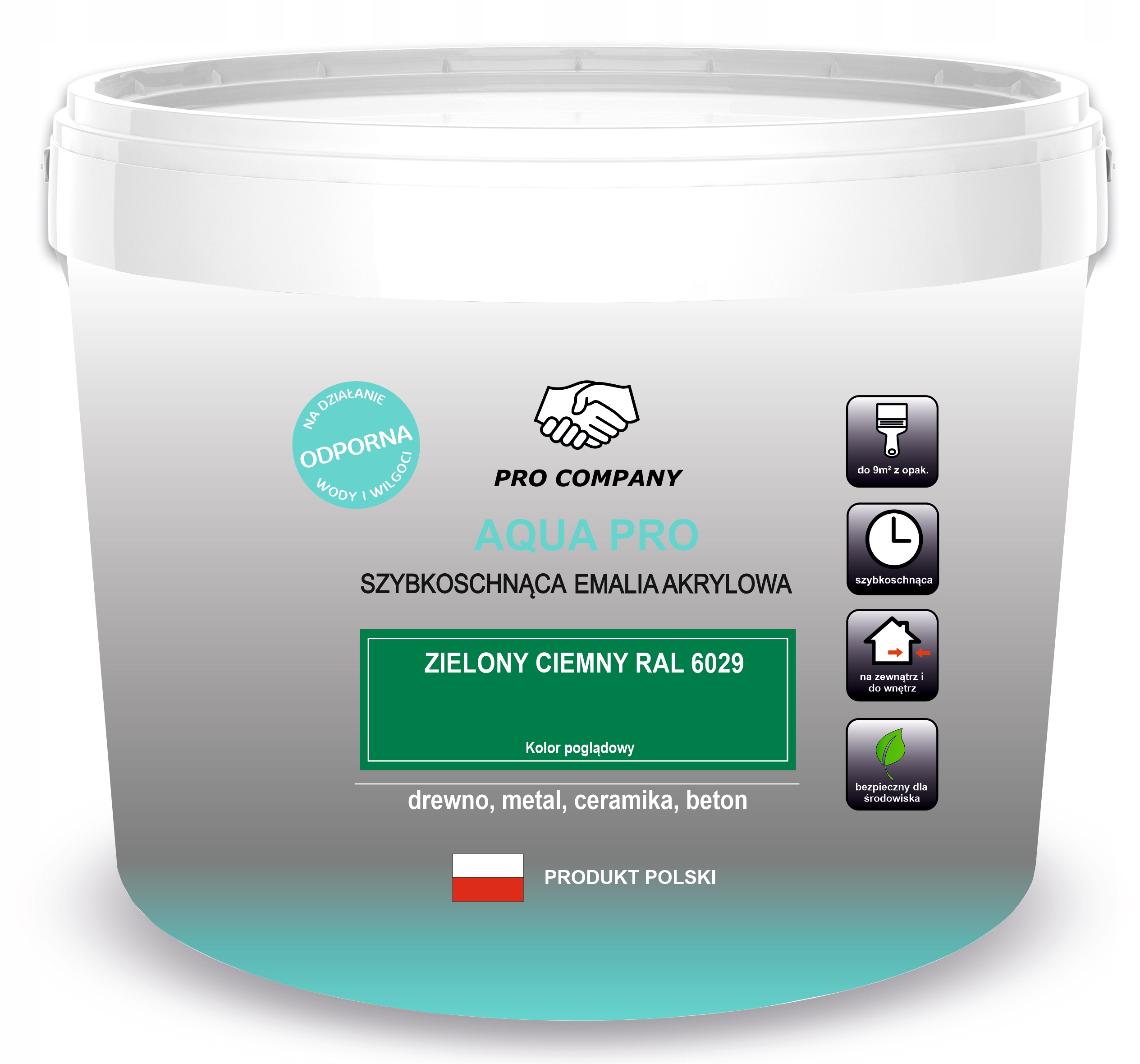 

Aqua Pro Emalia Szybkoschnąca 3L Zielony 6029