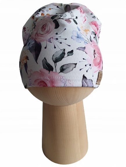 

Czapka Pastelowe Róże Bawełna 40-43cm Producent!