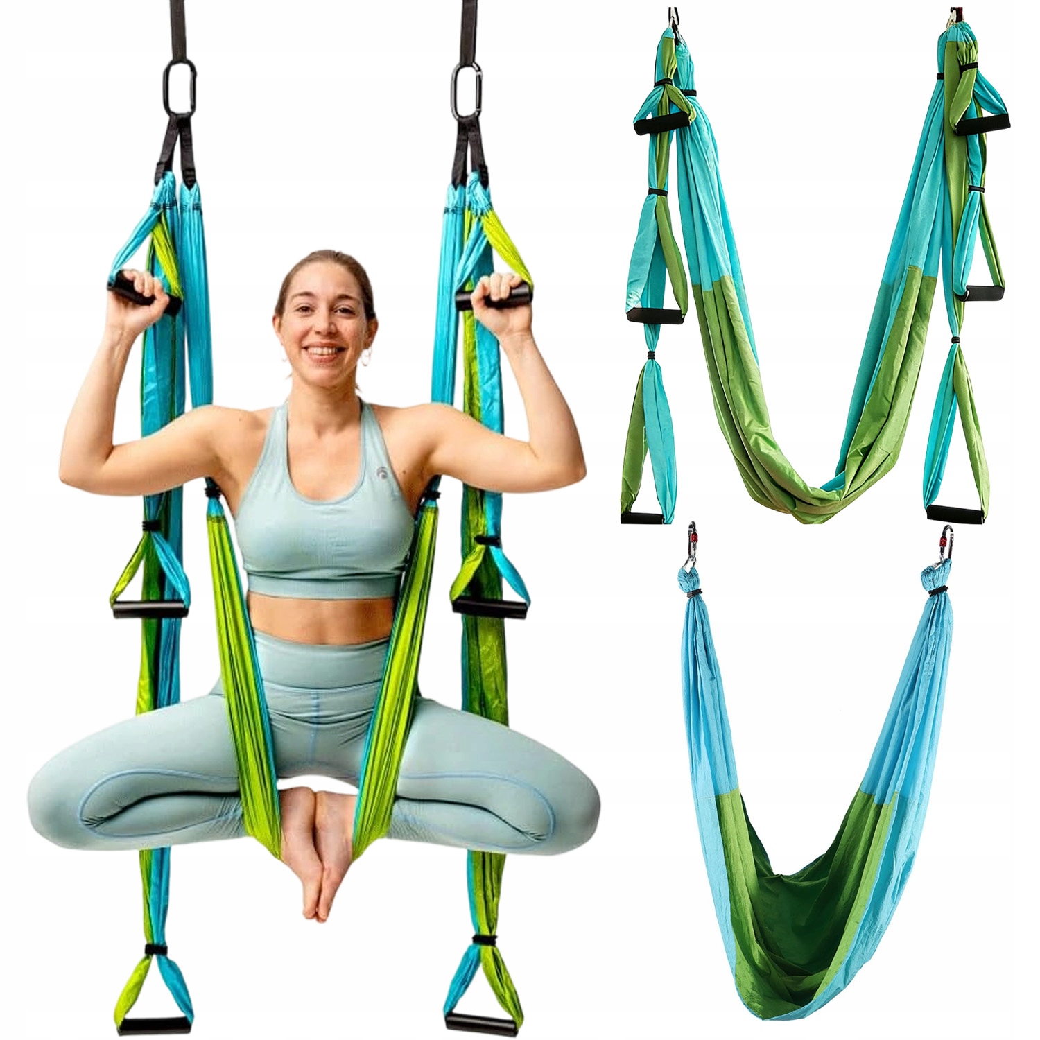 Hamak Na Jógu Aerial Yoga Set Fitness Houpačka 400LBS 250x145CM