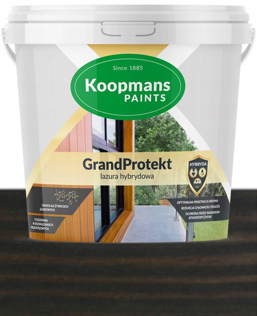 Koopmans GrandProtekt Lazura na dřevo 915 Zemitá černá 10L