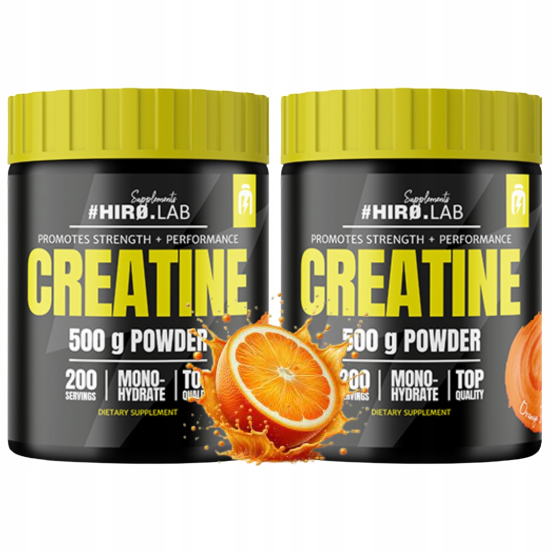 Hiro.lab Creatine 500 g kreatin pomeranč monohydrát mono vytrvalost