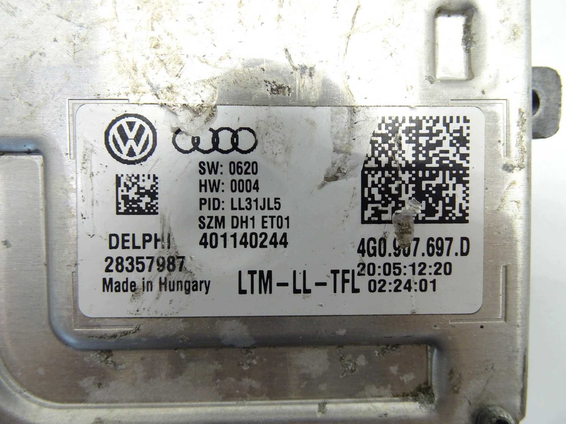 control unit module lights LED VW AUDI 4G0907697D