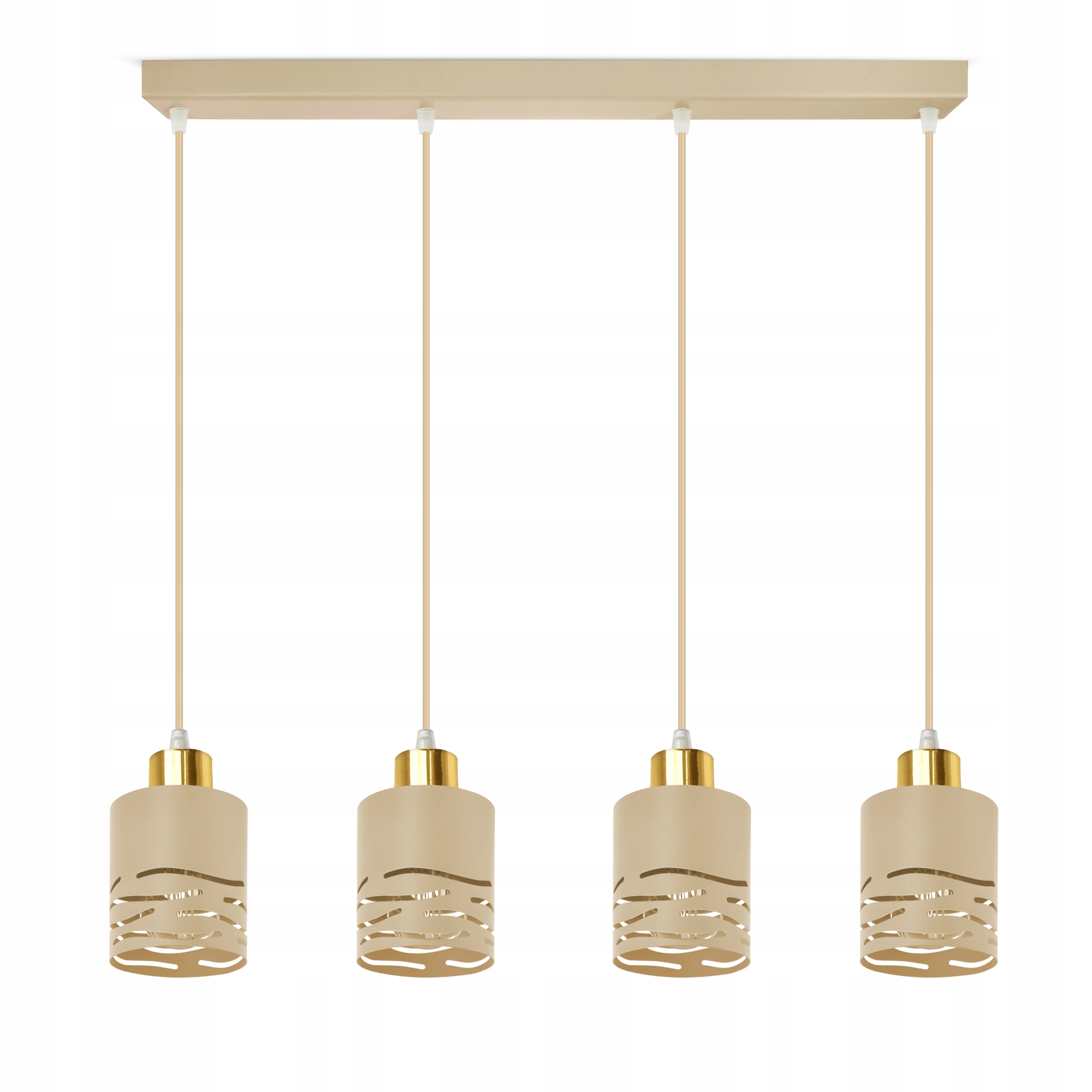 Regulovatelná závěsná lampa Ecru Béžová 4xE27 Led Fale nad stůl do obývacího pokoje