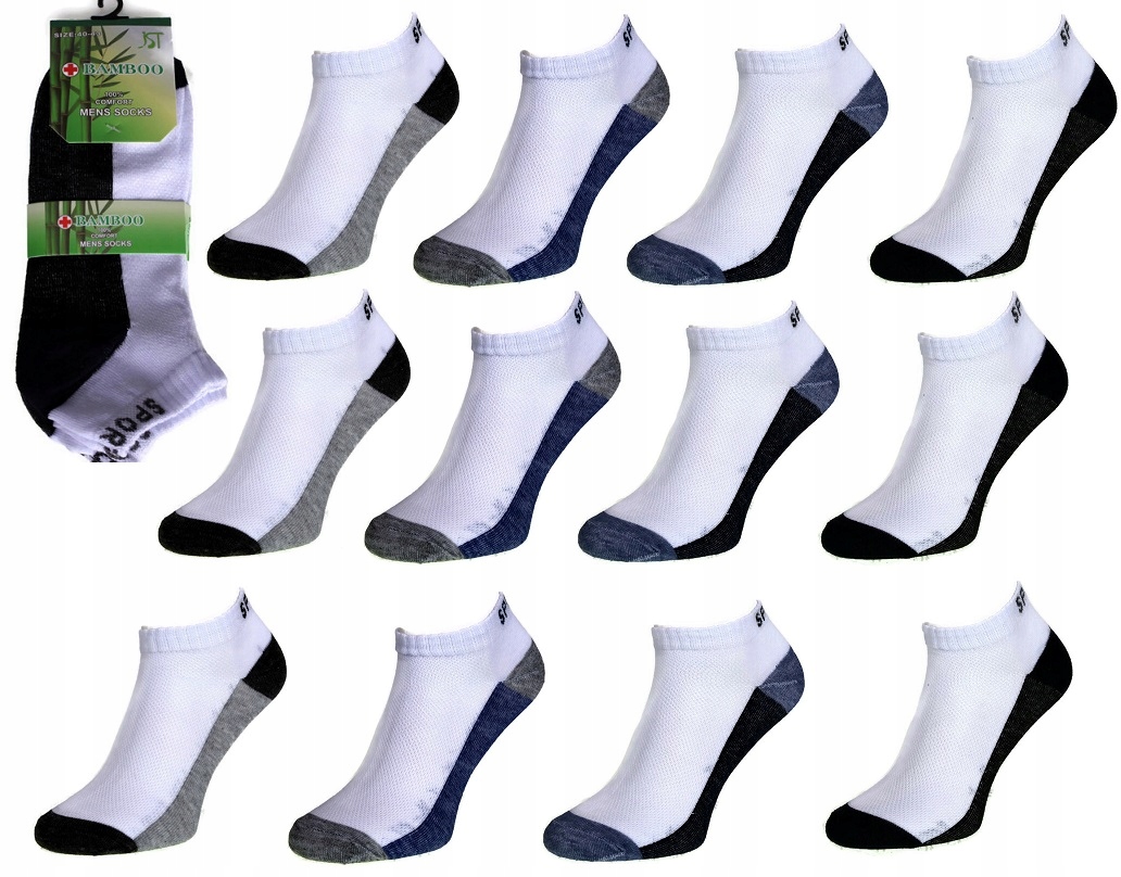 

12x Skarpety Skarpetki Stopki Bambusowe 40-43