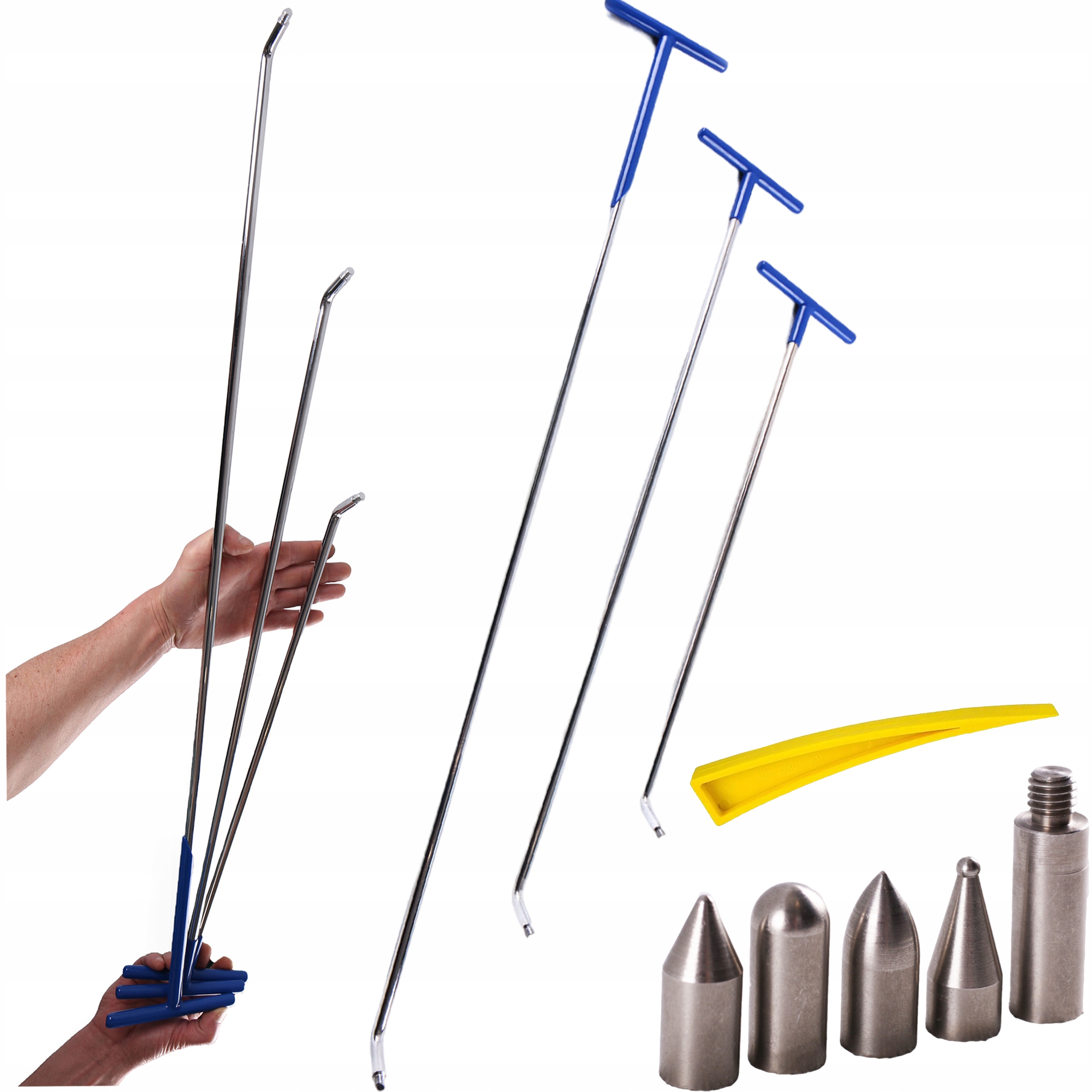 Drátové lankové tyče pro odstraňování vytlačování promáčklin na vyměnitelné hlavice pdr