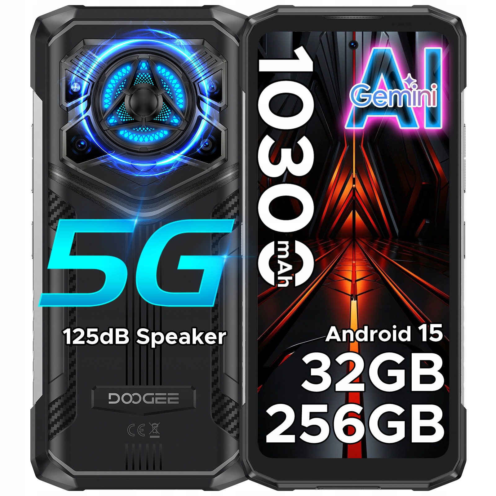 5G Smartphone DooGee Blade 20 Play 8 Gb 256 Gb 4G (lte) černý 10300 mAh