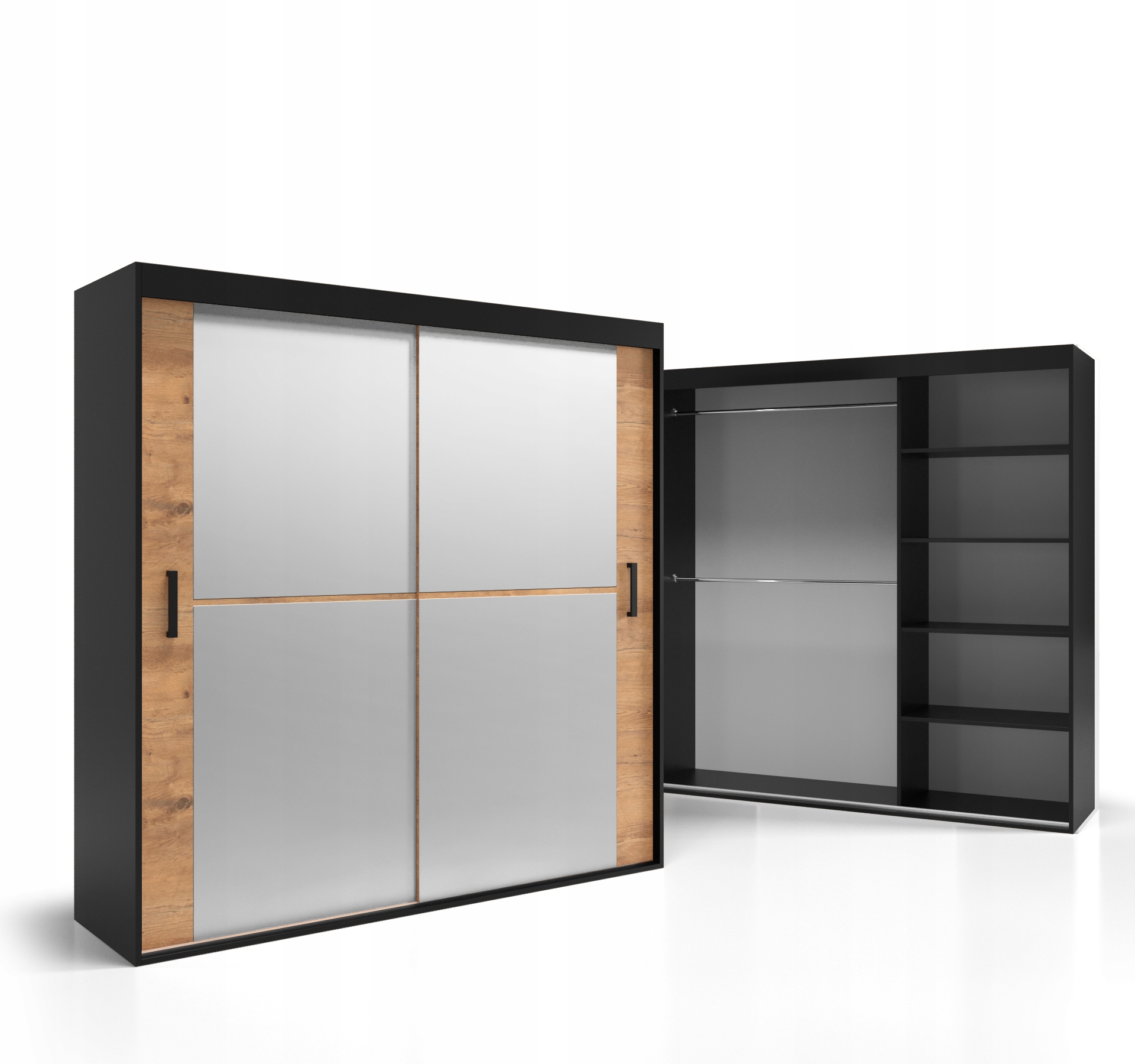 Skříň do ložnice 110x220 s vybavením Deska 18 mm Zrcadlo VSZ111 O-sofa