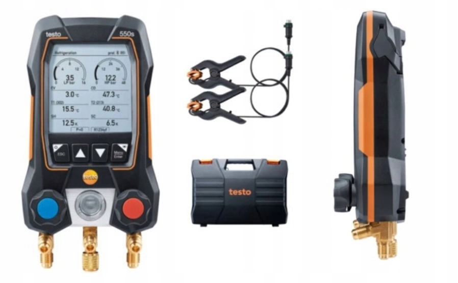 Elektronické tlakomery Testo 550s sondy na kábli Smart Bluetooth