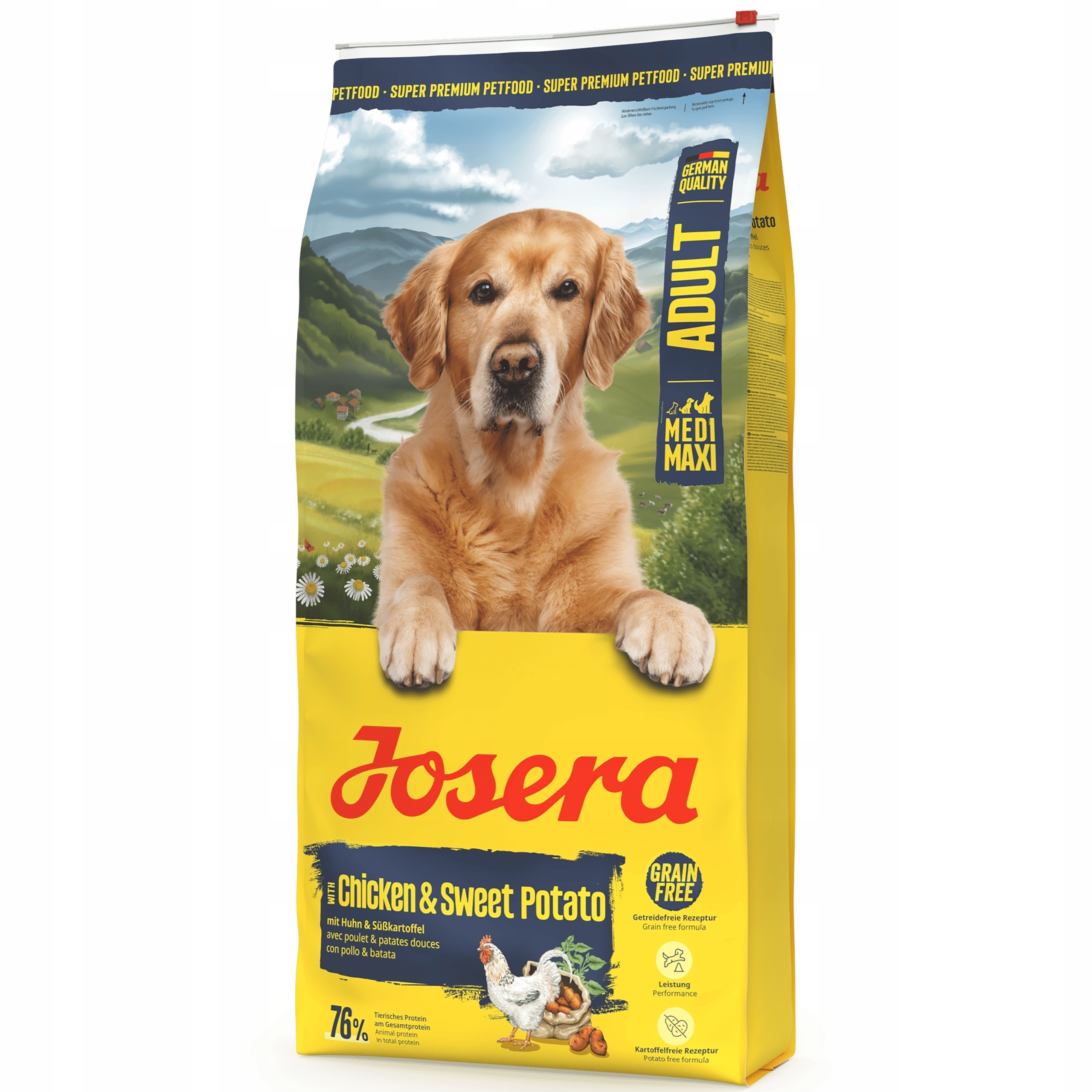 Levně Josera Adult Chicken&SweetPotato 12,5 kg Krmivo pro aktivní psy bez obsahu