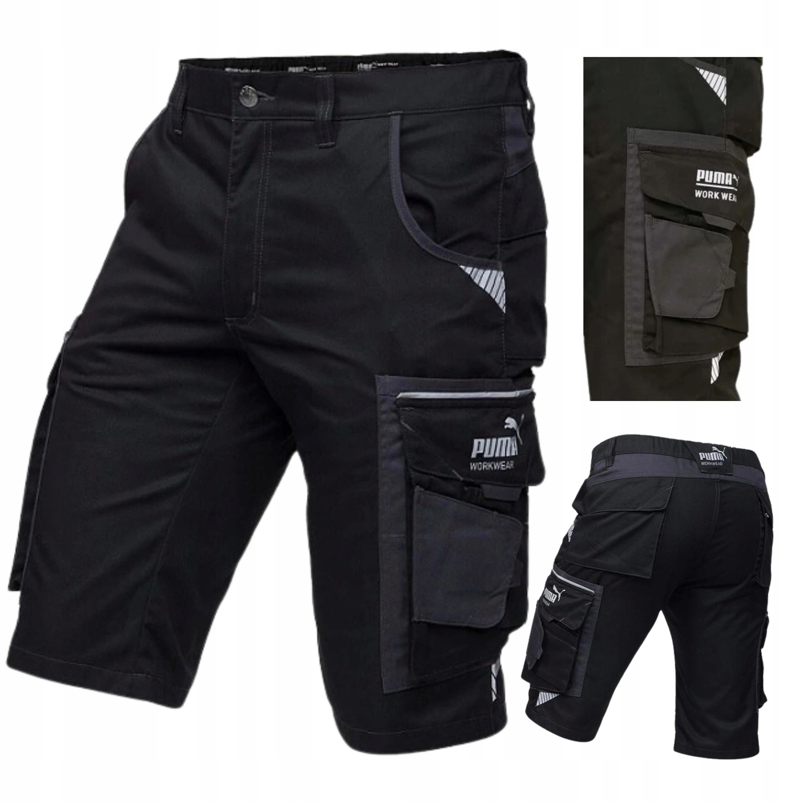 Spodenki robocze męskie czarne Puma Workwear Precision 30-1512 -48
