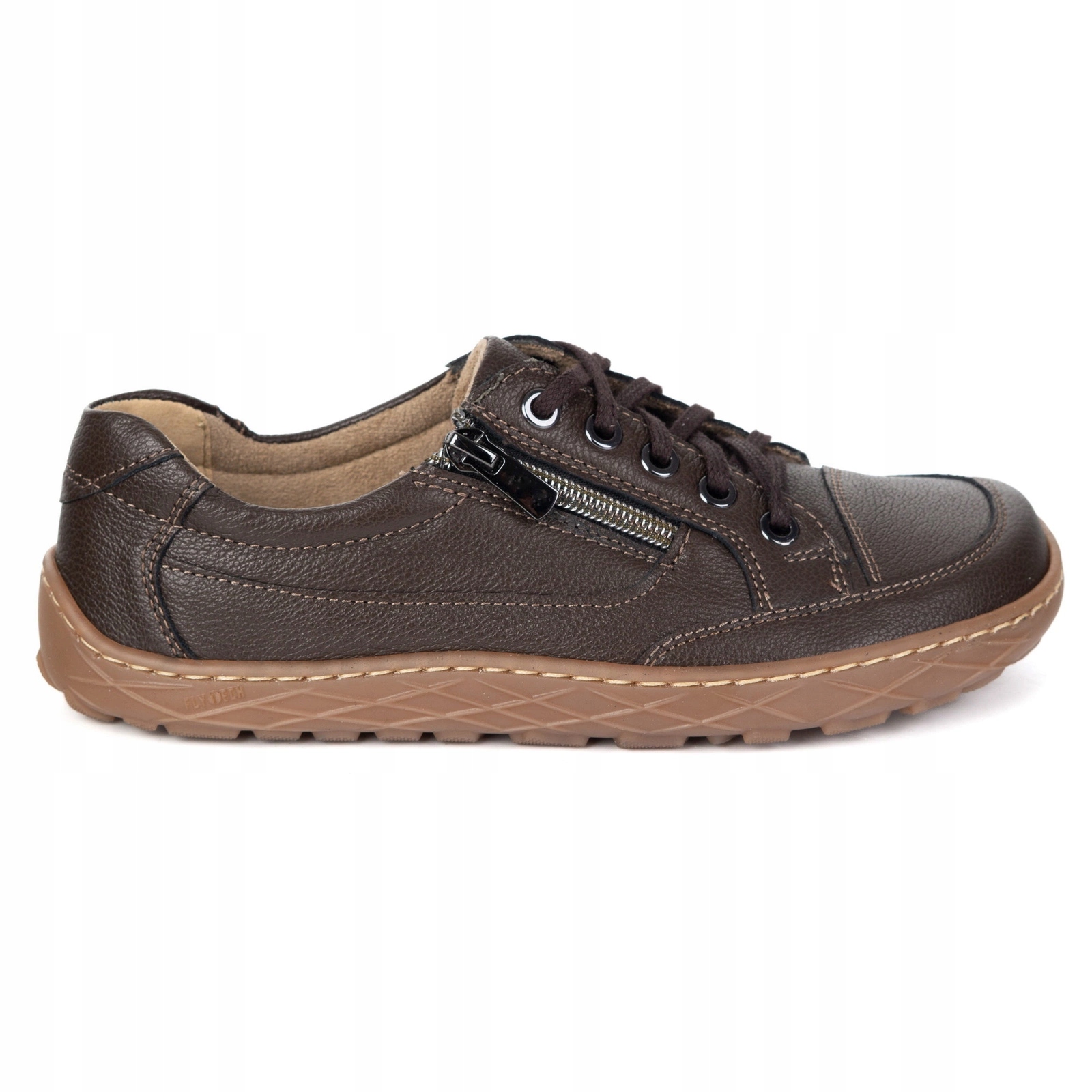 Barefoot Dámské minimalistické kožené polobotky Olivier 770 hnědé 41