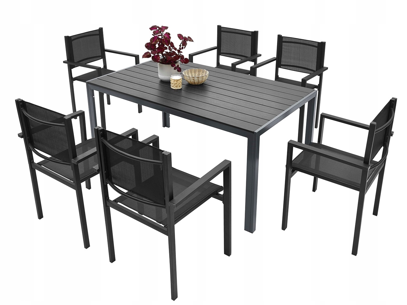 MEBLE OGRODOWE ZESTAW STÓŁ 6+1 NA TARAS BALKON Producent inna