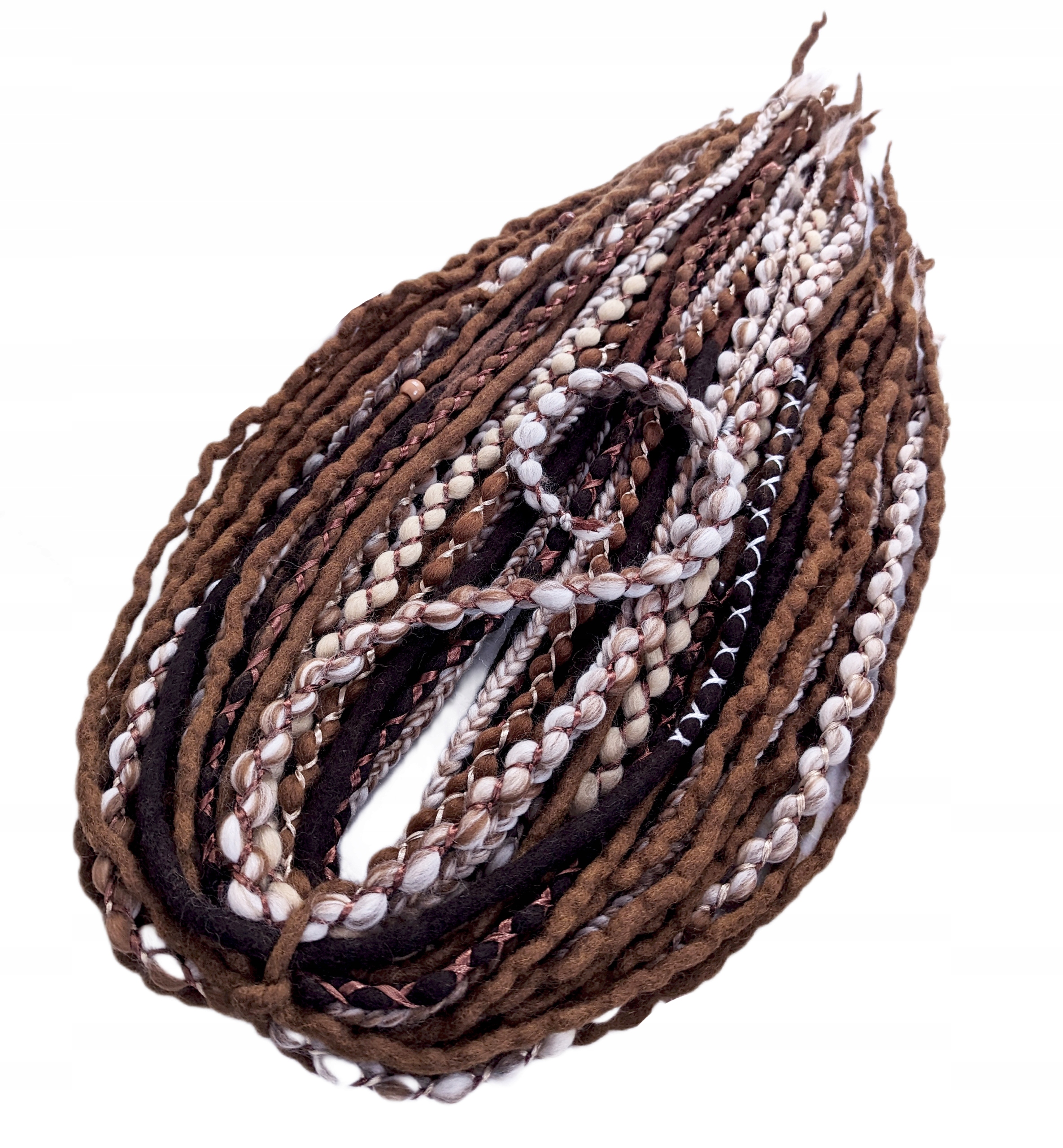 Vlněné pastelky Dredy, hnědý blond, Karamelový Sen, 40 kusů