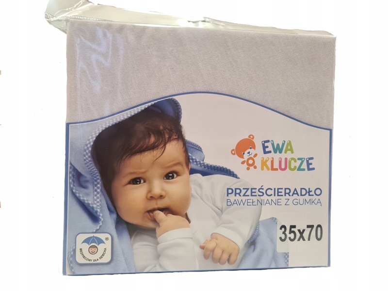 

Prześcieradło bawełniane z gumką 35x70 do Baby Hug