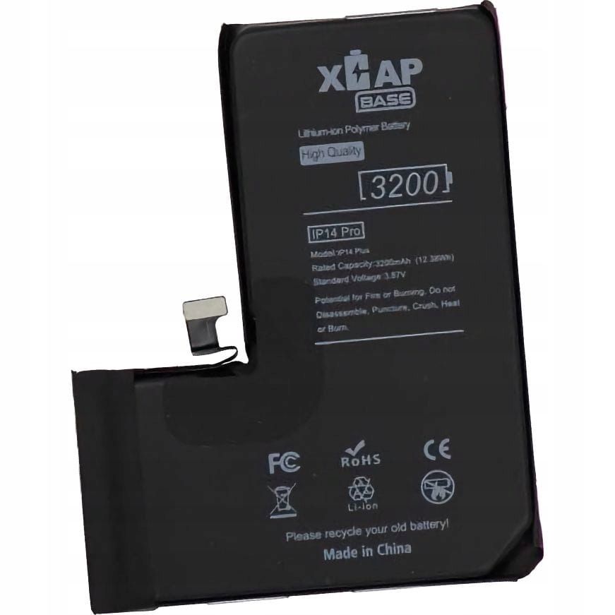 Bateria Xcap do iPhone 14 Pro Crack Bms (3200 mAh) ogniwo akumulator