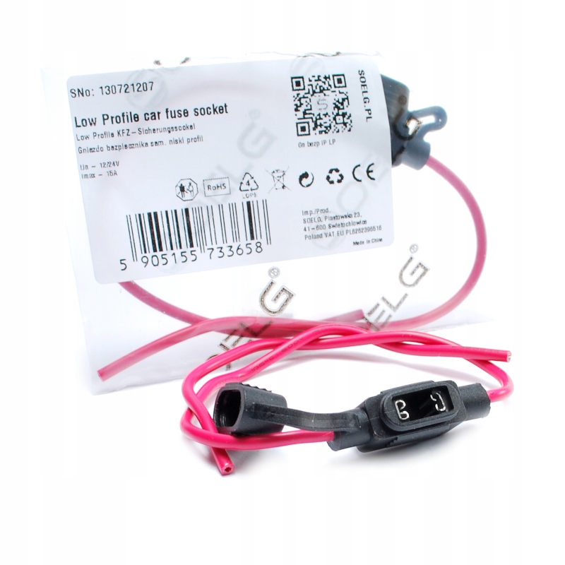 GNIAZDO BEZPIECZNIKA NISKI PROFIL IP65 HERMETYCZNE