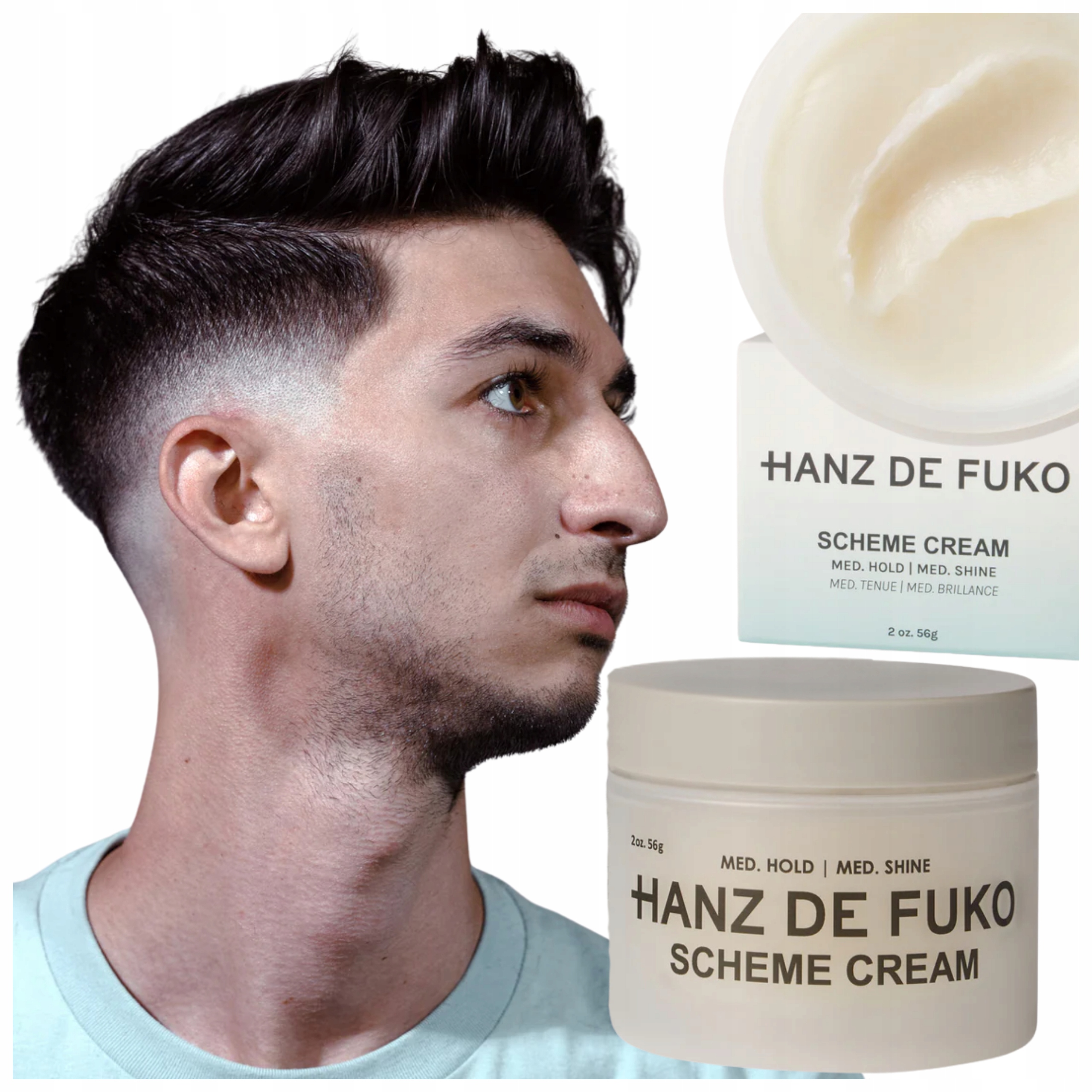 Pomada do Włosów Hanz De Fuko Scheme Cream Średni Chwyt i Połysk 56g