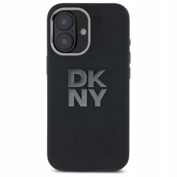 Pouzdro Dkny Liquid Silicone Metal Logo pro iPhone 16 černé