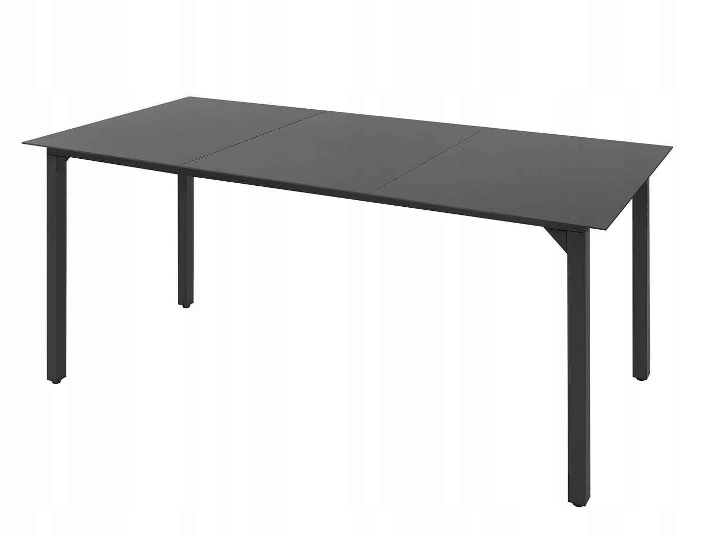 MEBLE OGRODOWE ZESTAW STÓŁ 8+1 NA TARAS BALKON Kolor czarny