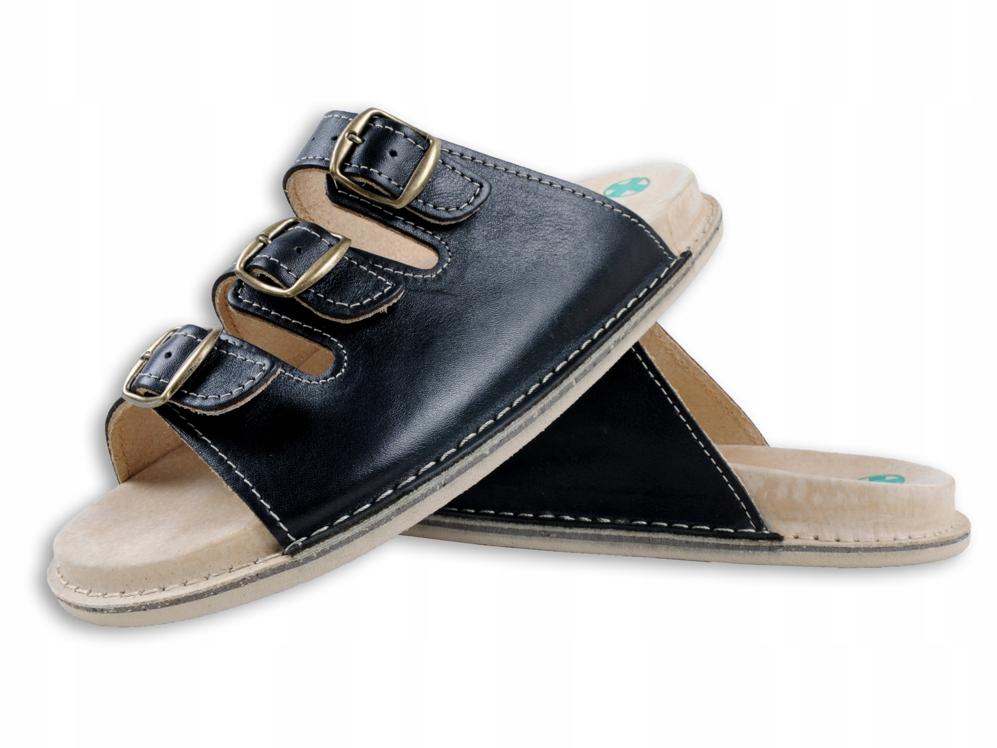 

Czarne Klapki Skórzane Fusbet Oryginalne nr 40