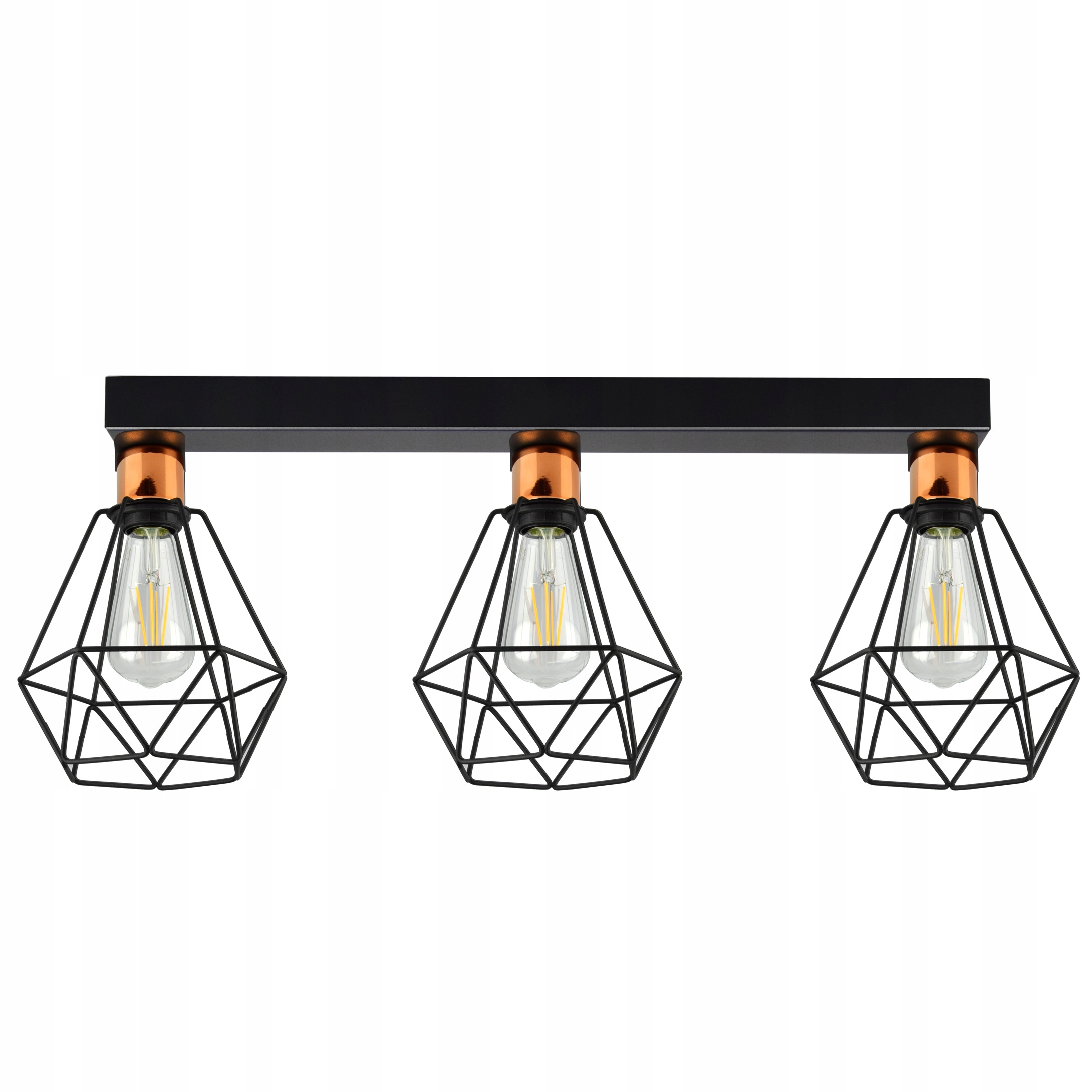 Závěsná lampa Lustr Stropní Svítidlo Diamant Měď Led