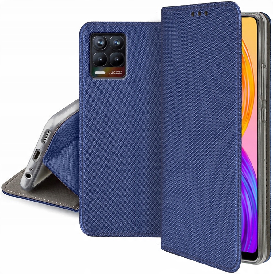 

Etui Smart Magnet Szkło 9H do Realme 8 8 Pro