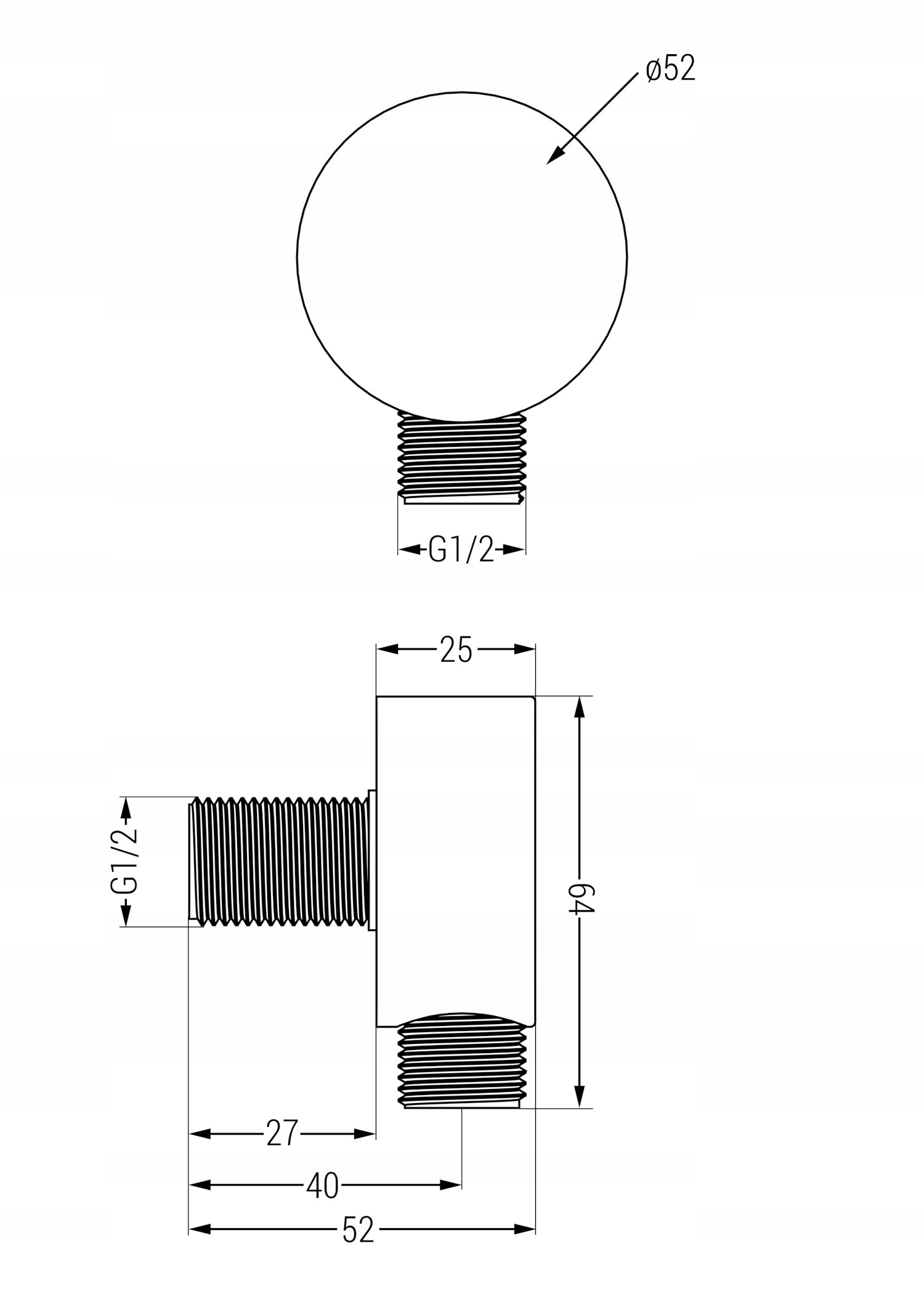 MEXEN PRZYŁĄCZE KĄTOWE OKRĄGŁE MOSIĄDZ CHROM Linia przyłącze
