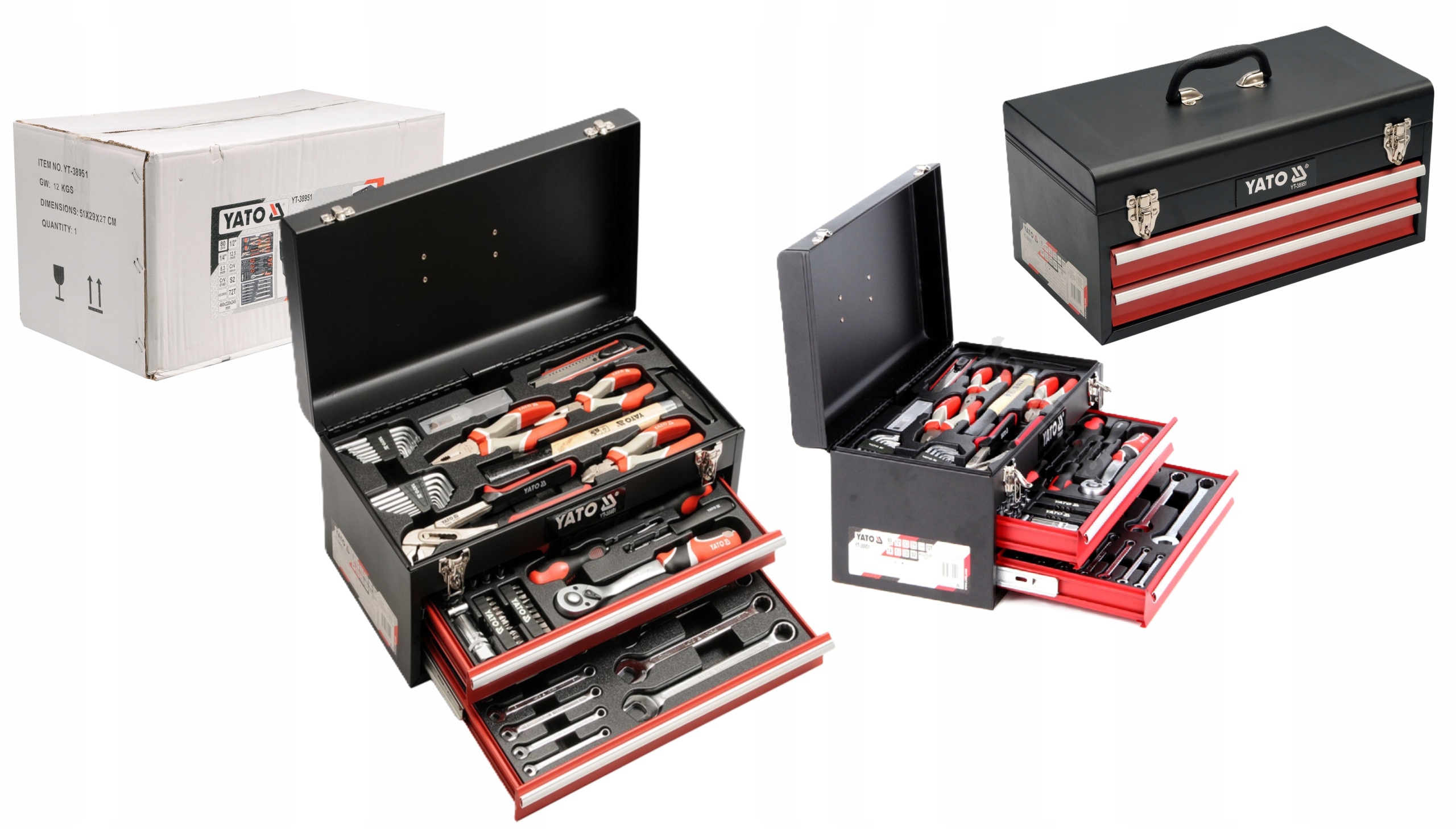 Sada Nástrojov Kovová Skrinka S Nástrojmi 80ks Yato YT-38951
