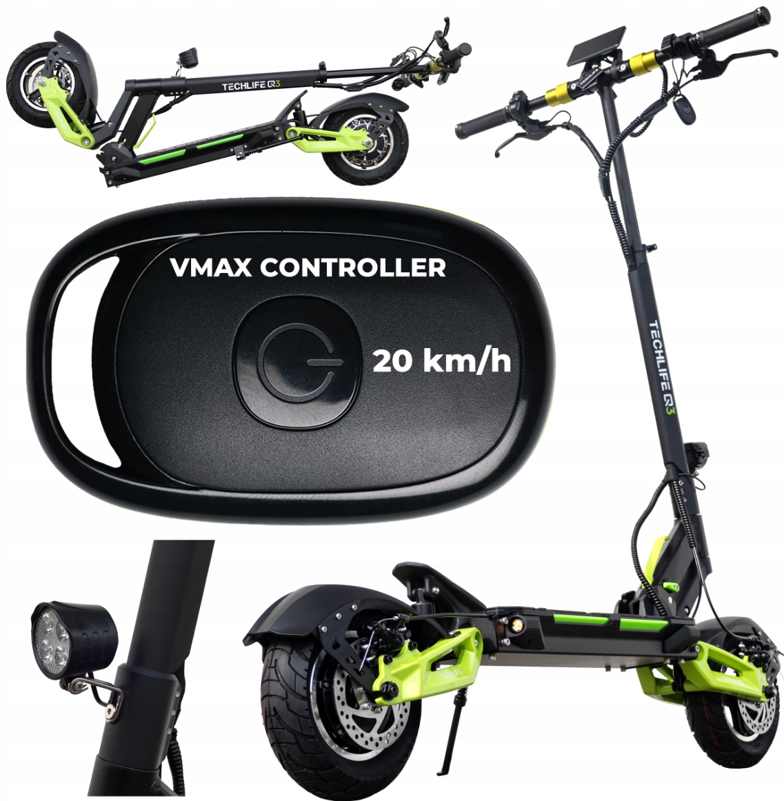 Hulajnoga Elektryczna Techlife Q3 V2 Rs 1365W Pilot Do Vmax Zasięg 70KM