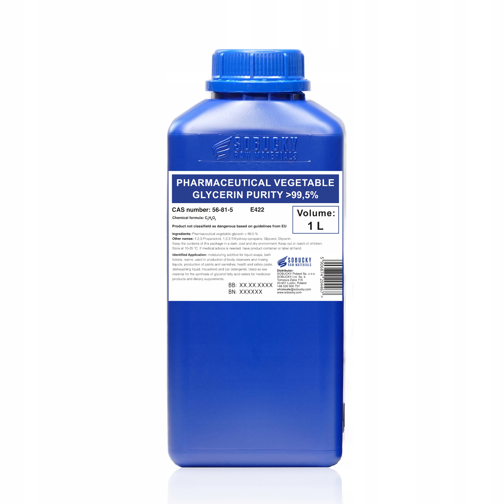

Gliceryna Roślinna Farmaceutyczna 99.5% 1 L
