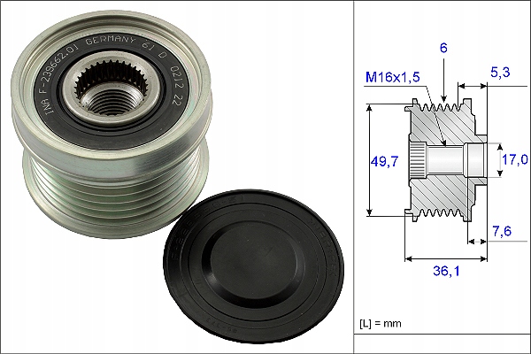 SPRZĘGŁO ALTERNATORA MERCEDES VARIO 96- INA