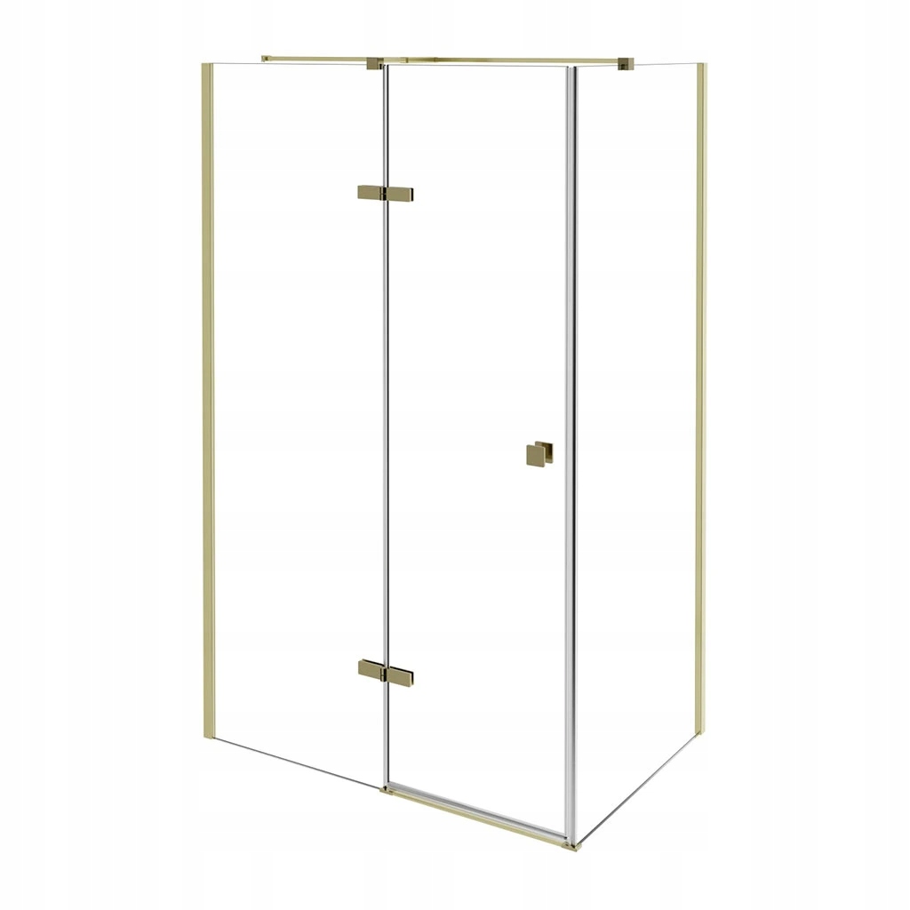 Besco Kabina Pixa Gold 120x80x195 złota prysznicowa uchylna Lewa