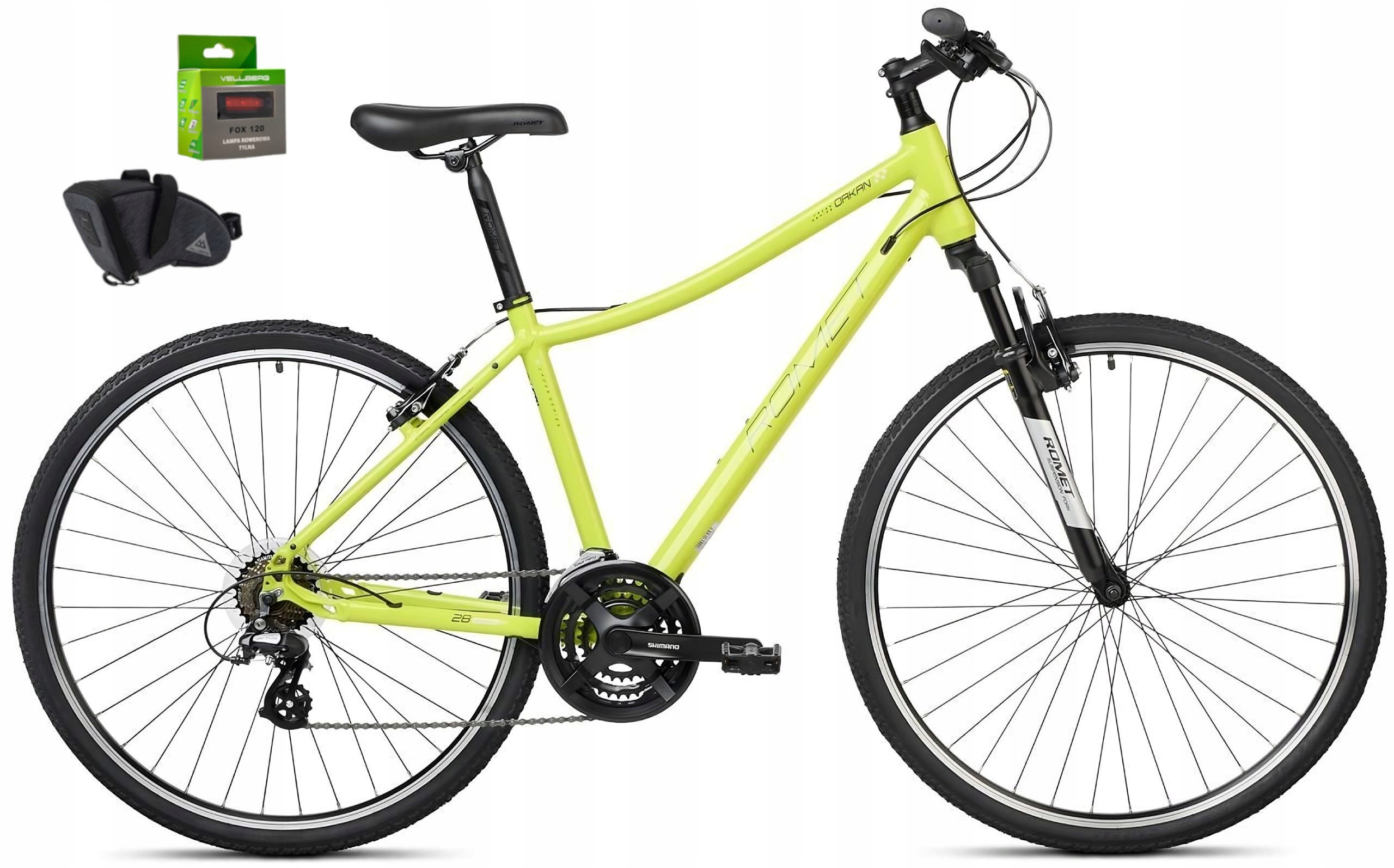 Rower 28 Romet Orkan D limonkowo-grafitowy 18" opona 28 Mtb 700x40