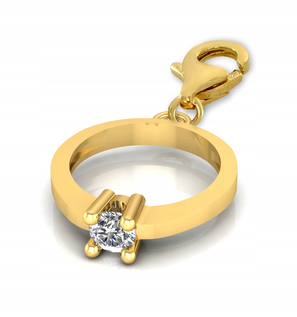 Zlatý Přívěsek Prstýnek Zlato 585