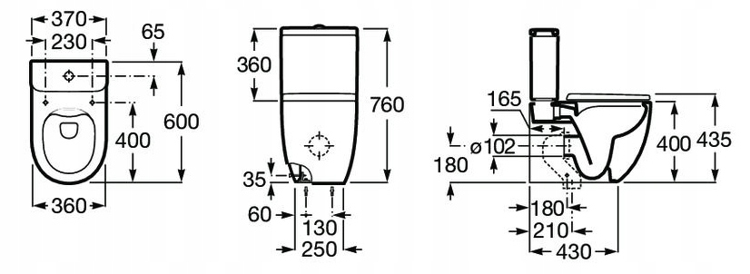 ZBIORNIK DO KOMPAKTU WC ROCA MERIDIAN-N Marka Roca
