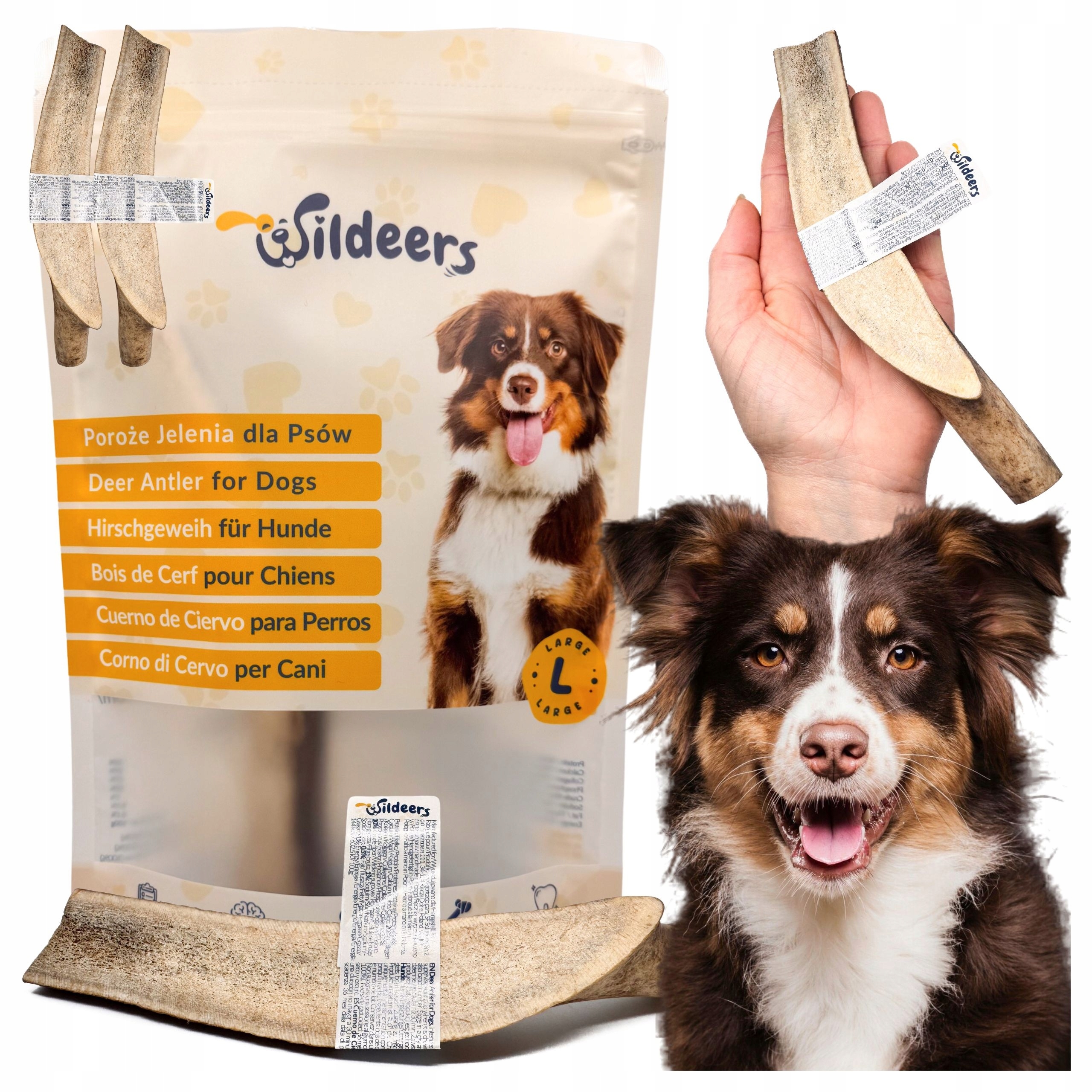 Levně Pochoutky kousátka z paroží pro psy jelení parohy 2 ks velké Zdravé Zuby