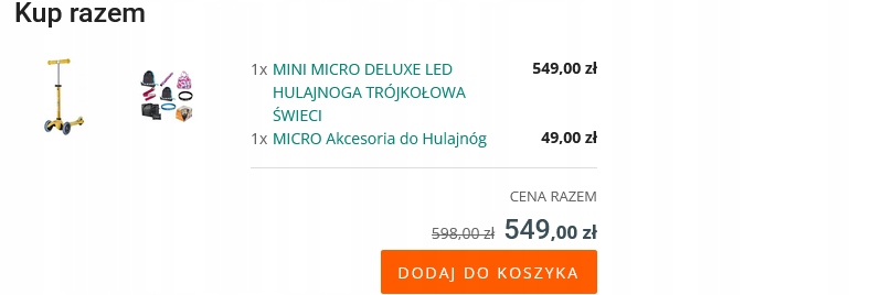MINI MICRO DELUXE LED HULAJNOGA TRÓJKOŁOWA ŚWIECI Klasa łożysk ABEC-9