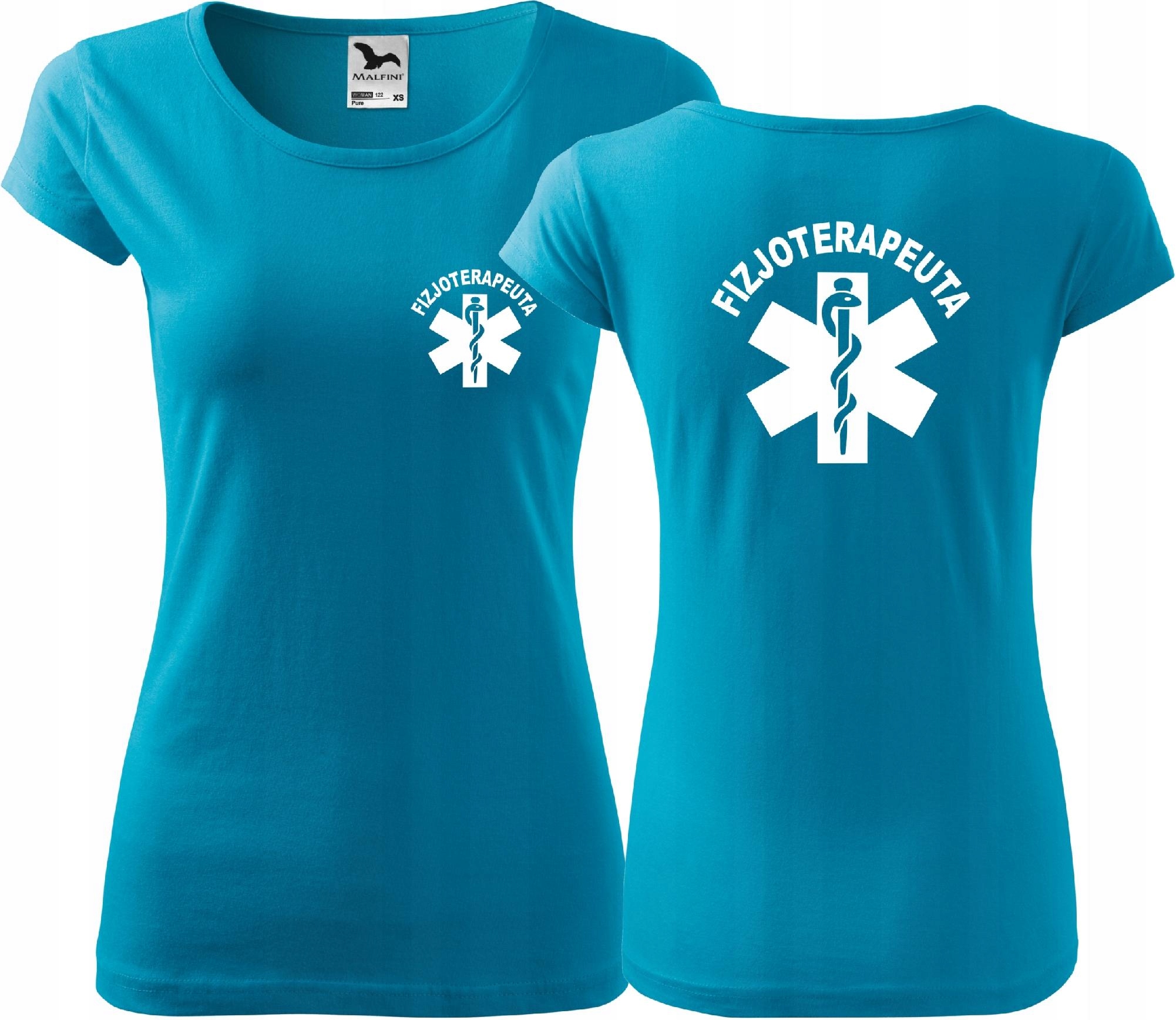 

Koszulka medyczna Pure nadruk Fizjoterapeuta r.XL