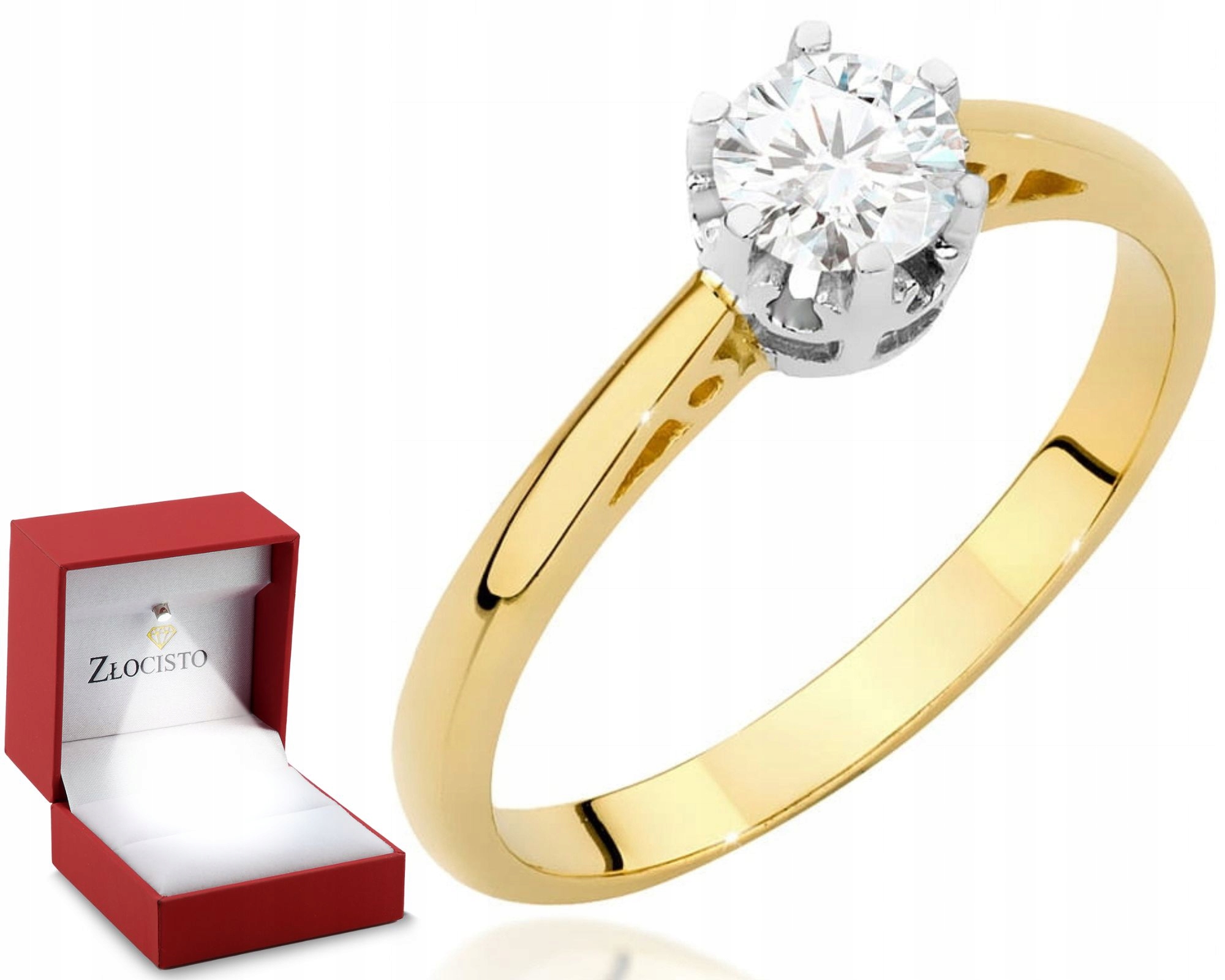 Zlatý Prstýnek Diamant Briliant 585 Gravírování