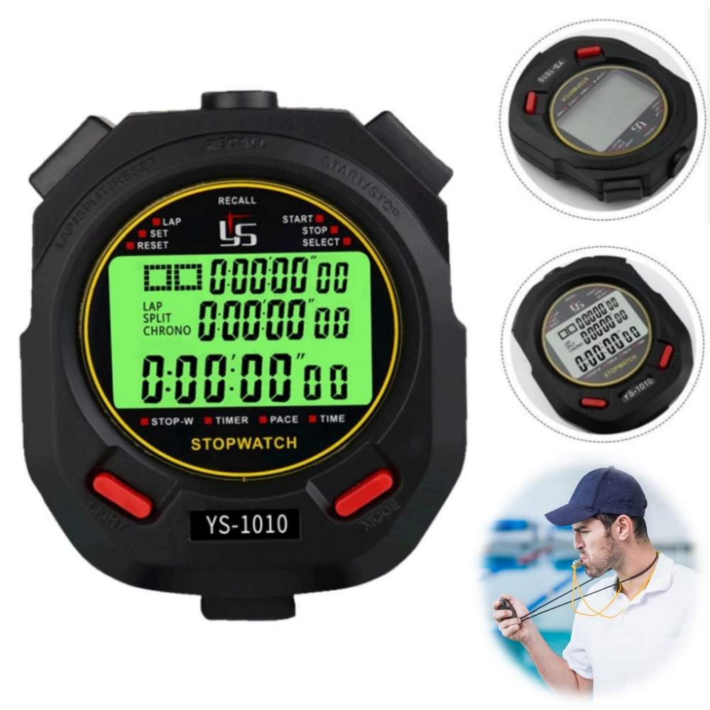 Stoper Cyfrowy Zegar Sportowy Elektroniczny Minutnik Treningowy Wodoodporny