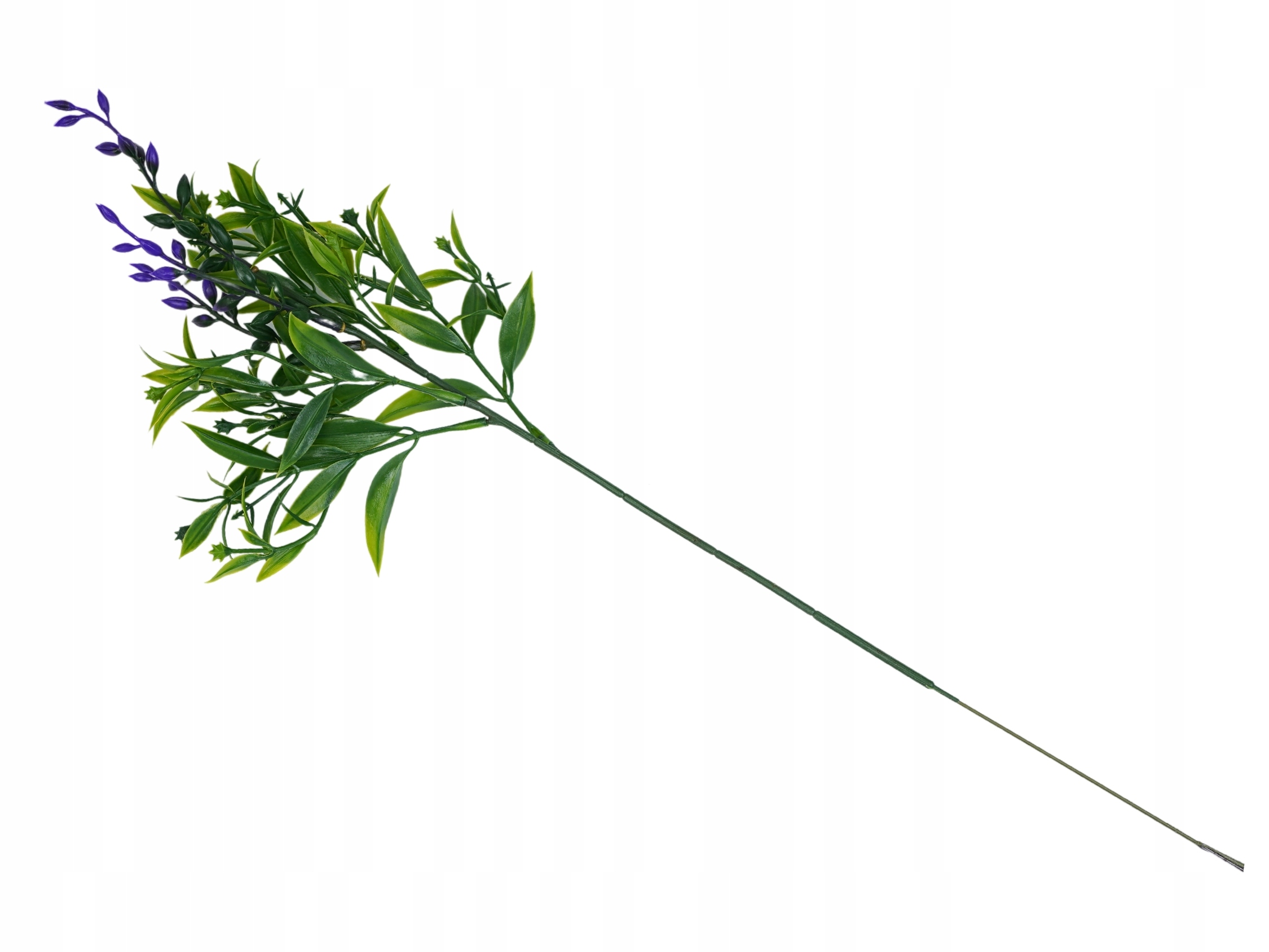 SZTUCZNE KWIATY RUSKUS GAŁĄZKA LIŚCI ZIELONYCH NA STROIK FIOLETOWA 56cm Marka Topoblu