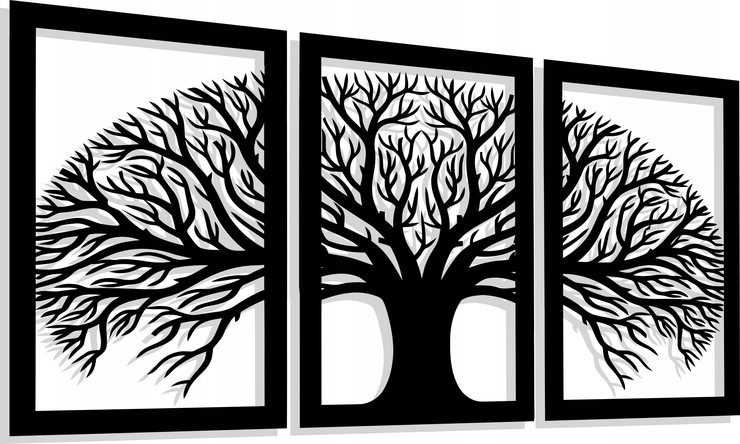 Prelamovaný Obraz Panel Triptych Strom 80 CM Farby