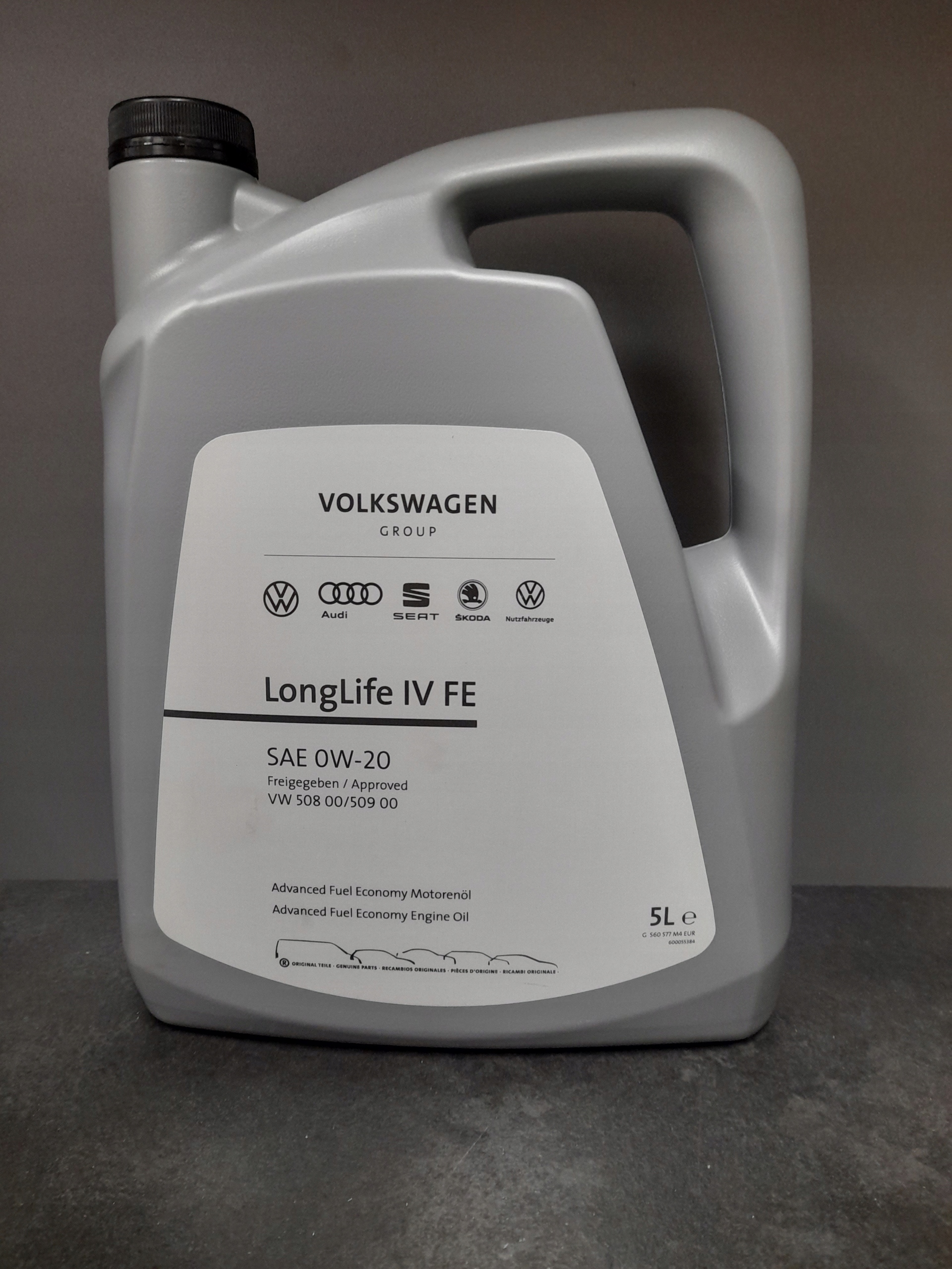 OLEJ VOLKSWAGEN LONGLIFE IV FE 0W20 5L + filtr VW EAN (GTIN) 0052577409052